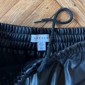 Topshop Women’s Faux Leather Joggers